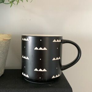 Threshold stoneware mug coffee black white‎ geometric